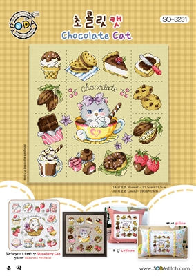 SO-3251 Chocolate Cat Cross Stitch Chart
