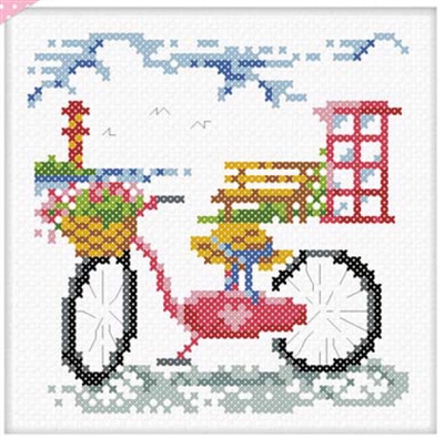 SO-FP27 Bicycle Travel Cross Stitch Chart