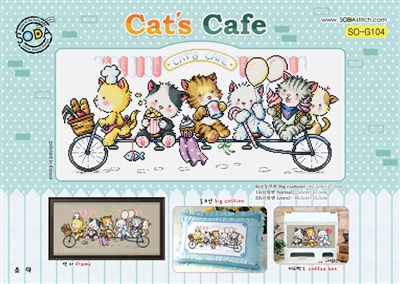 SO-G104 Cat's Caf?? Cross Stitch Chart