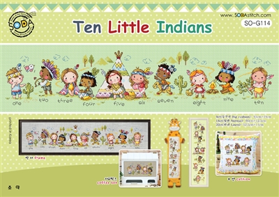 SO-G114 Ten Little Indians Cross Stitch Chart