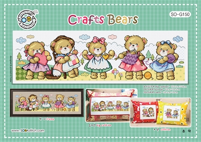 SO-G150 Crafts Bears Cross Stitch Chart