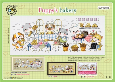 SO-G188 Puppy's bakery Cross Stitch Chart