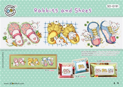 SO-G191 Rabbits and Shoes Cross Stitch Chart