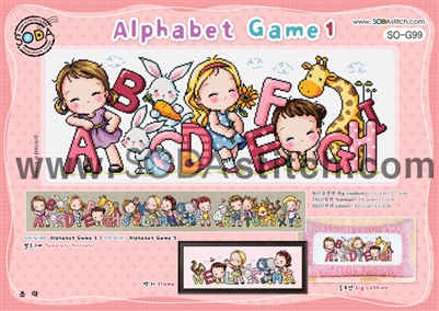 SO-G99 Alphabet Game 1 Cross Stitch Chart