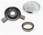 1970 - 1972 Nova Air Cleaner Element Filter Kit, Dual Snorkel, Chrome Lid