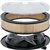 Open Element Air Cleaner Kit with Curved Service Instructions Chrome Lid, Base, and Filter