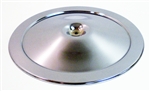 1970 - 1972 Factory Correct Chrome Air Cleaner Cover Lid with Silk Screened Service Instructions, Square Design