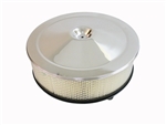 Air Cleaner Breather Kit with Chrome Lid, Deep Base, with 4 Inch Height Element Filter Set