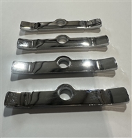 Chrome Valve Cover Spreader Retainer Tap Bars 3 Inches,  4 Piece Set