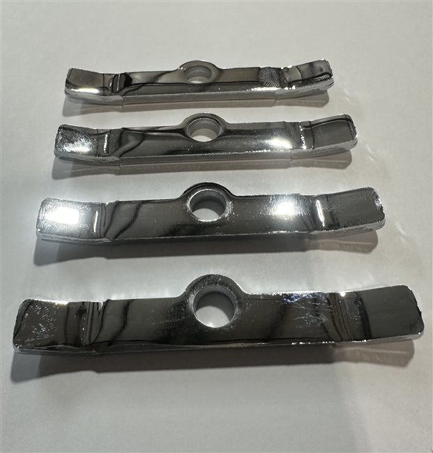 Chrome Valve Cover Spreader Retainer Tap Bars 3 Inches,  4 Piece Set