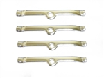 Chrome Valve Cover Spreader Retainer Tap Bars 4 3/4 Inches, 4 Piece Set