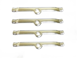 Chrome Valve Cover Spreader Retainer Tap Bars 4 3/4 Inches, 4 Piece Set