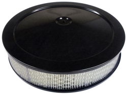 Chevelle or Nova BLACK Air Cleaner Breather Assembly with Drop Base, 14 Inch