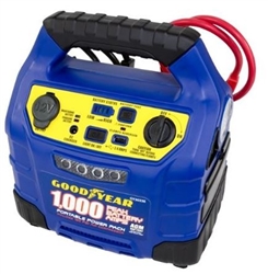 Goodyear Portable Power Pack 1,000 Peak Amp Jump Starter with 150 PSI Air Compressor