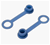1969 - 1974 Nova Disc Brake Bleeder Screw Dust Caps, Correct Blue Pair