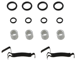 1969 - 1981 Disc Brake Caliper Sleeve Bushing and Brake Pad Anti-Rattle Clip Hardware Kit