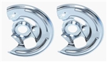 1967 - 1968 Chevelle Front Disc Brake Backing Plates for 4 Piston Calipiers with GM Part Numbers, Pair