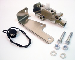 Proportioning Valve and Distribution Splitter Block Combo with Bracket, Disc / Drum, Chrome