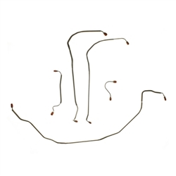 1969 Chevelle Front Brake Line Set, OE Style Power Discs, Stainless Steel