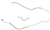 1970 Chevelle Brake lines (front to rear, stainless steel, 2 door hardtop), Each