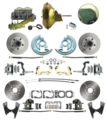 1964 - 1972 Chevelle 4 Wheel Power Disc Brake Conversion Kit, 11" Delco Stamped Booster