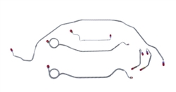 1969 - 1972 Chevelle Standard / Manual DRUM Front Brake Line Set, 6-Piece OE Steel