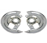 1969 - 1972 Chevelle Front Disc Brake Backing Plates, Zinc Plated with GM Part Numbers, Pair