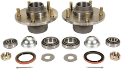 1964 - 1972 Chevelle and Nova Front Brake Drum Hubs with Races, Bearings, Studs, and Seals