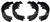 1964 - 1972 Chevelle Rear Drum Brake Pad Shoes Set