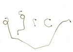 1969 - 1973 Nova FRONT Brake Lines Set for POWER DRUM, Stainless Steel
