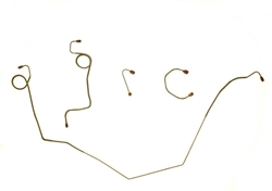 1969 - 1973 Nova FRONT Brake Lines Set for POWER DRUM, Stainless Steel