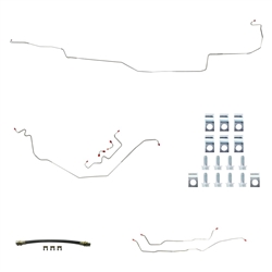 1968 Nova Complete Disc Brake CONVERSION Line Kit with Rear Brake Hose and Mounting Hardware Set