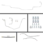 1969 - 1974 Nova Complete Disc Brake CONVERSION Line Kit with Rear Brake Hose and Mounting Hardware Set