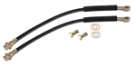 Front Disc Brake Flex Hoses Kit with Banjo Bolts and Crush Washers, 7/16 Inch