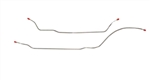 1968 Nova Rear End Axle Brake Lines Set for Mono-Leaf Spring Cars