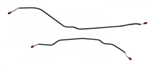1969 - 1973 Nova Rear End Axle Brake Lines Pair, Stainless Steel