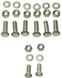 1966 Chevelle Rear Bumper Bracket Mounting Kit, 24 Pcs