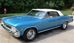 1966 - 1967 Chevelle Convertible Top, White with Plastic Window