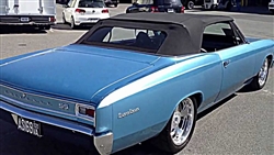 1966 - 1967 Chevelle Convertible Top, Black with Plastic Window