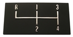 1968-1972 Chevelle Console 4 Speed Pattern Plate
