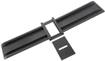 1968 - 1969 Chevelle Console Shifter Plate Slider, 4 Speed Black Plastic