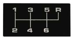 1968 - 1972 Chevelle Console 6 Speed Tremec Pattern Plate Emblem