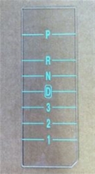 1968 - 1970 Chevelle Overdrive Console Shift Indicator Lens, TH700-R4, TH200-4R, 4L60