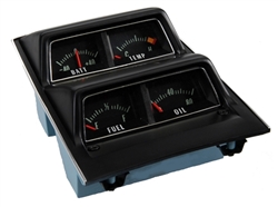 1968 - 1974 Nova Console Gauge Package Assembly, Black Faces