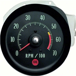 1970 Chevelle Dash Tachometer Gauge, 5500 Redline