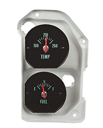 1970 Chevelle Temperature and Fuel Gauge with Mounting Bracket Dash Plate for SS Super Sport Models