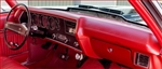 1970 Chevelle Dash Pad in RED, For Dual Corner Speakers