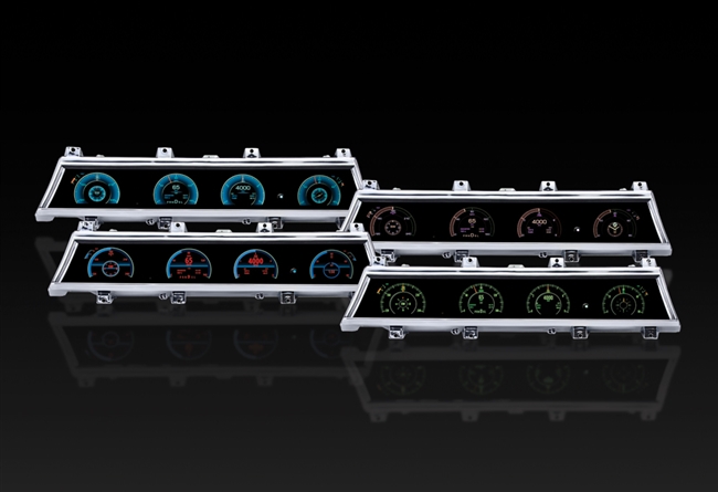 Image of a 1966 - 1967 Chevelle Dash Instrument Cluster, Dakota Digital, Speedometer, Tachometer, Oil Pressure, Water Temp, Voltmeter and Fuel