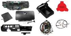 1970 Chevelle Super Sport Complete Dash Kit with OE Style Pre-Assembled SS Round Gauge Instrument Cluster, Circuit Board, Headlight Harness, Dash Harness and 6500 Redline Tach