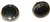 1969 - 1970 Chevelle Radio Knobs Set, Volume and Tuner, Black and Chrome, Pair